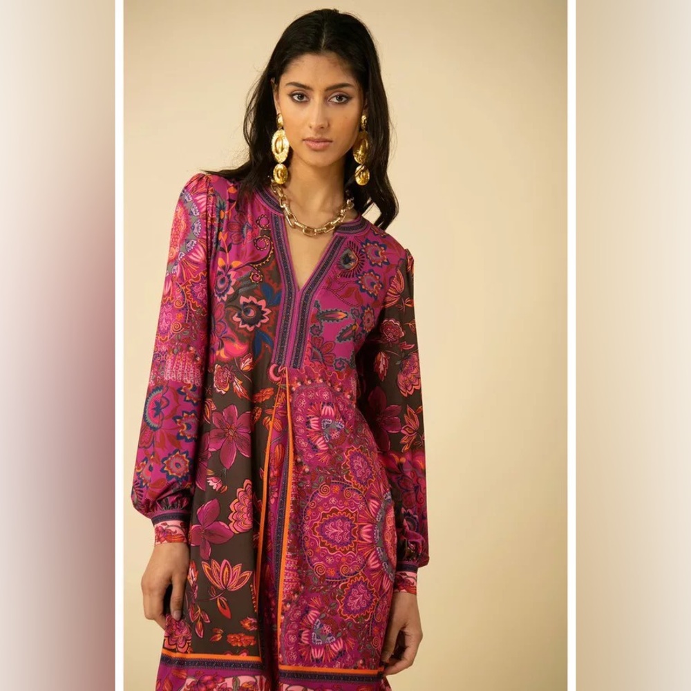 Hale Bob Paisley Jersey Dress - Floral / Multicolor, like new size Xsmall